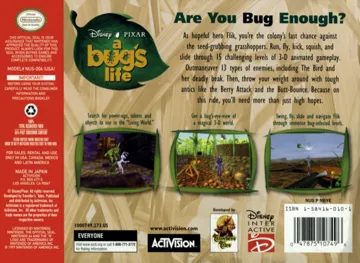 Bug's Life, A (USA) box cover back